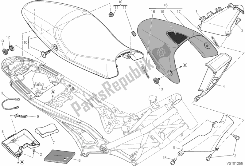Todas las partes para Asiento de Ducati Monster 795 ABS EU Thailand 2014